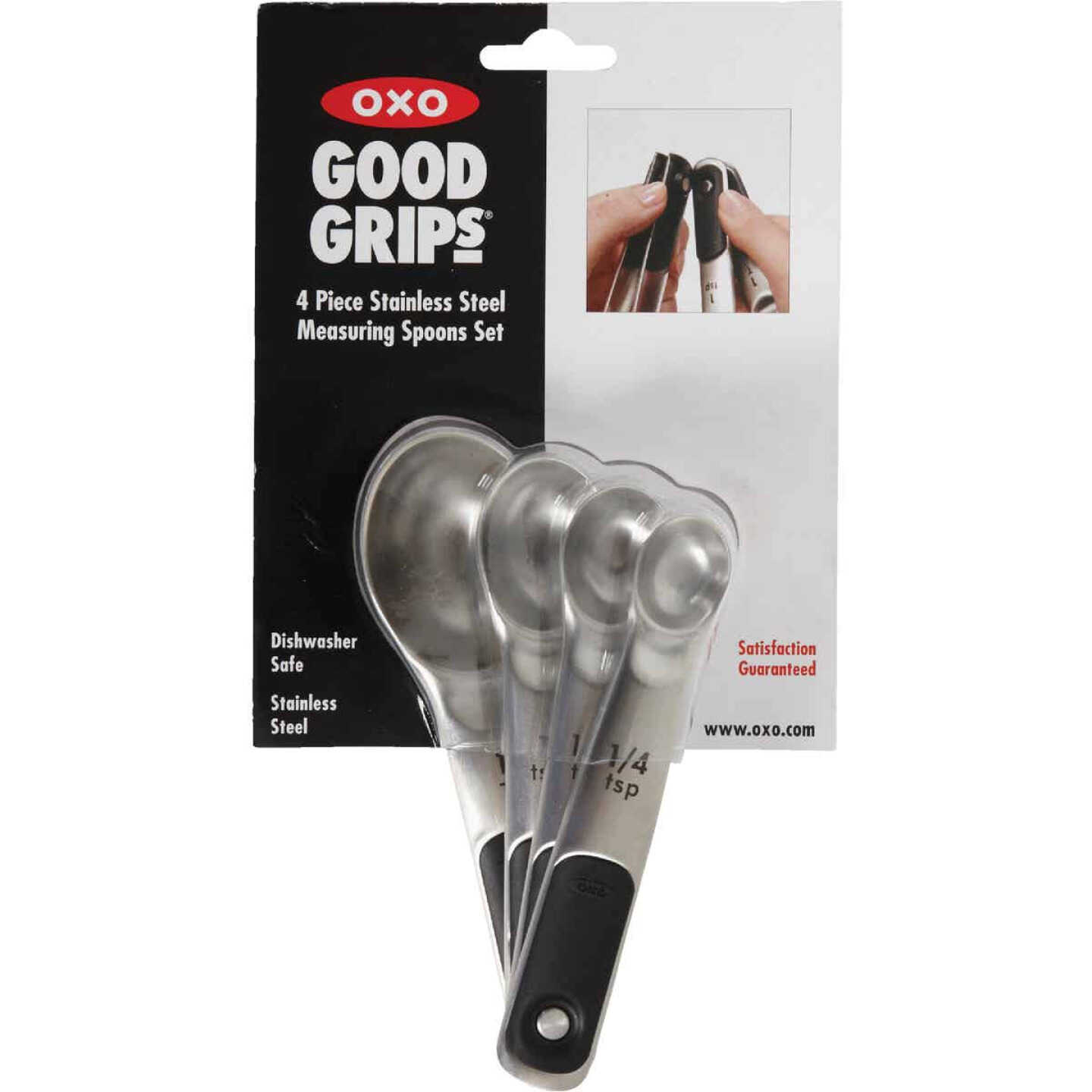 OXO 11132100 Good Grips 1/4 tsp. to 1 Tbsp. 4-Piece Magnetic Stainless  Steel Measuring