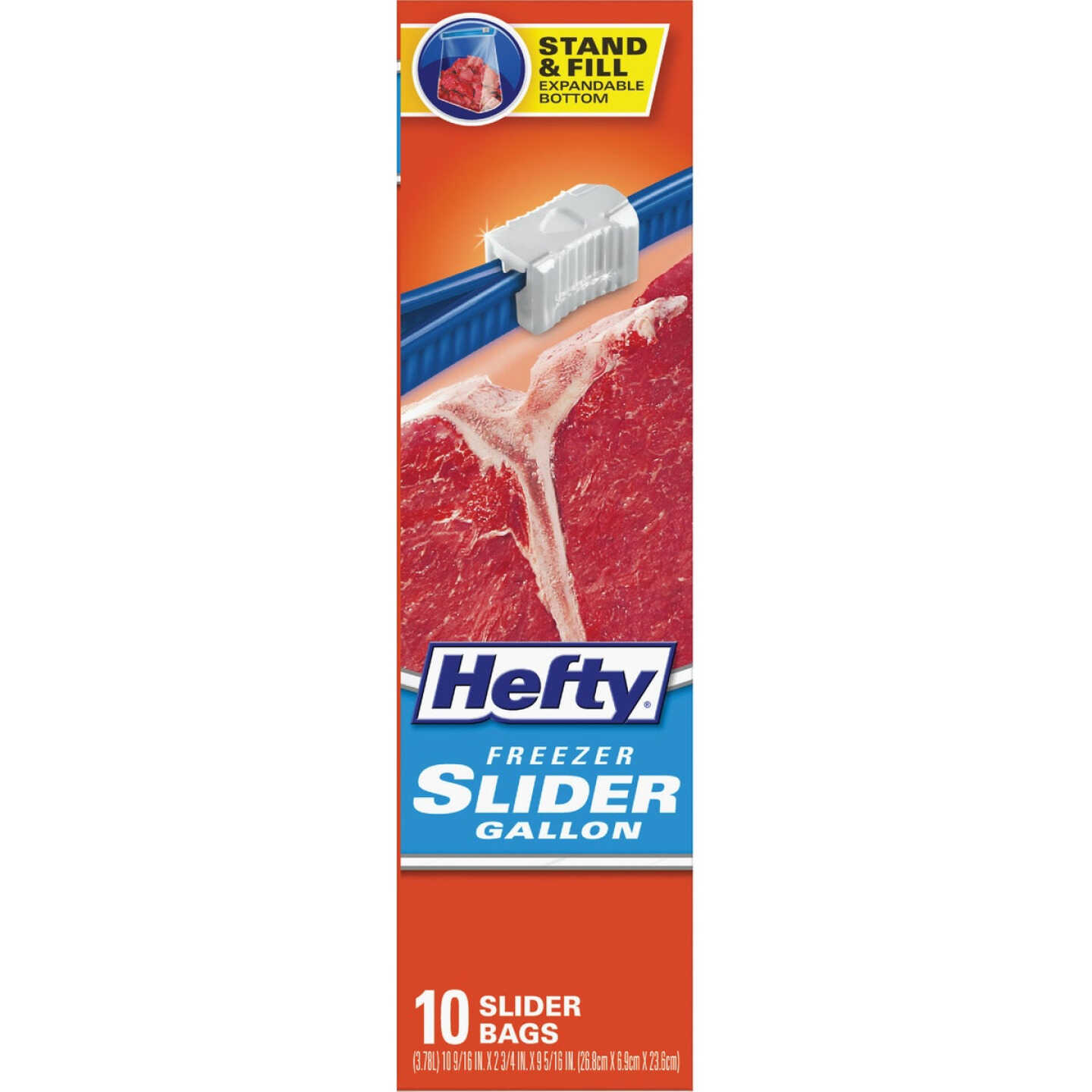 Hefty 1 Gal. Slider Freezer Bag Stand & Fill Expandable Bottom (10-Count) -  Gillman Home Center